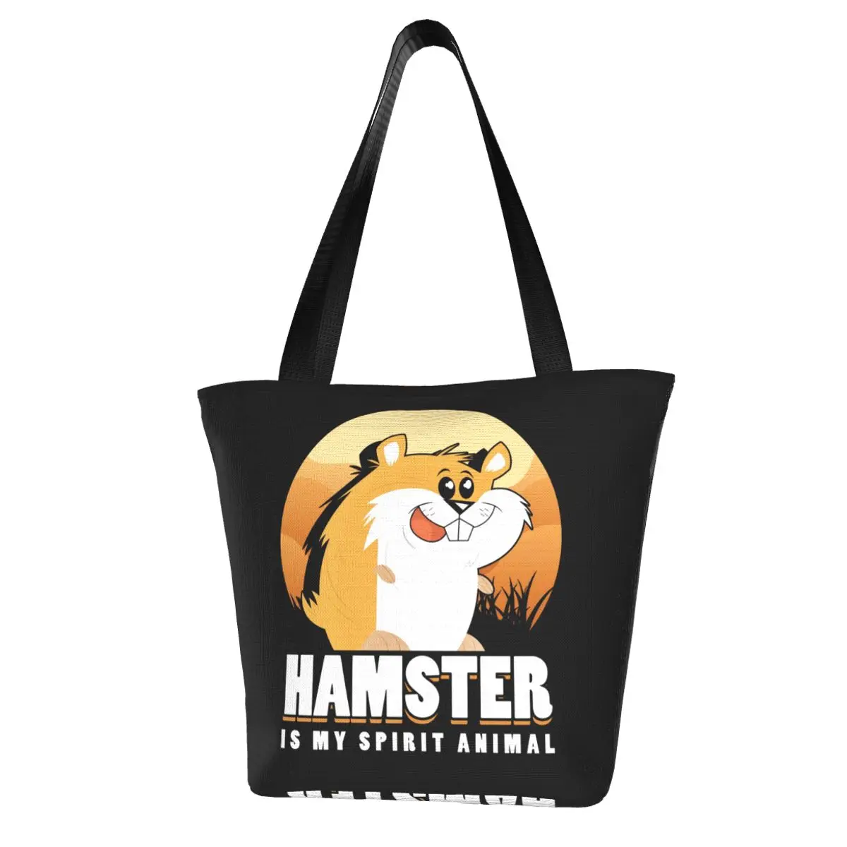 

Hamster Shopping Bag Office Polyester Handbags Student Bulk Reusable Bags