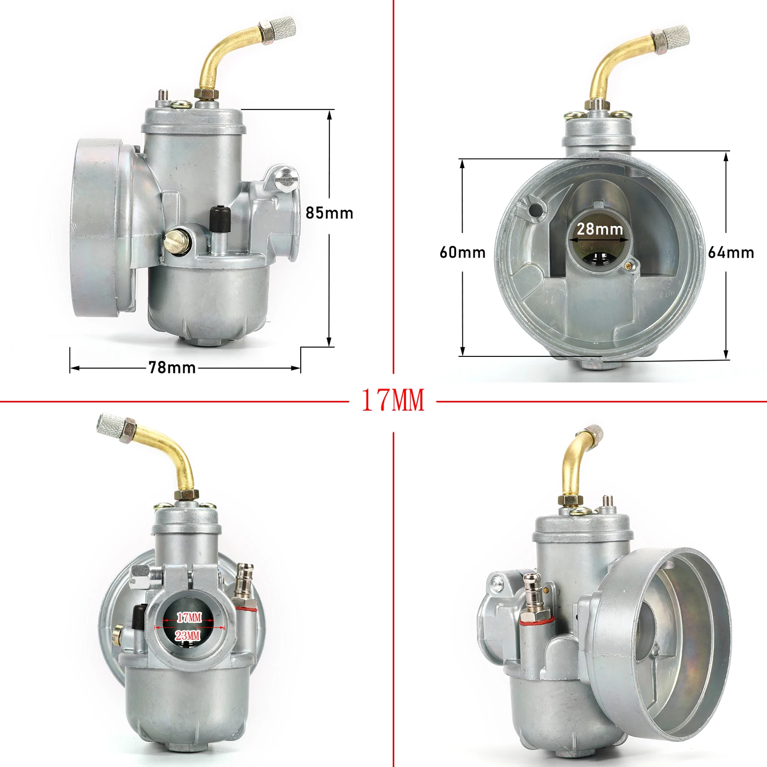 Мотоцикл 12 мм 15 17 пух PHBG Carburador Dellorto гоночный карбюратор 2-х тактный Yamaha м зума ATV
