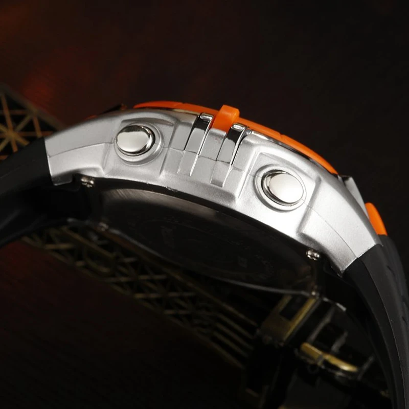 Часы наручные OHSEN Мужские Цифровые спортивные светодиодсветильник с резиновым