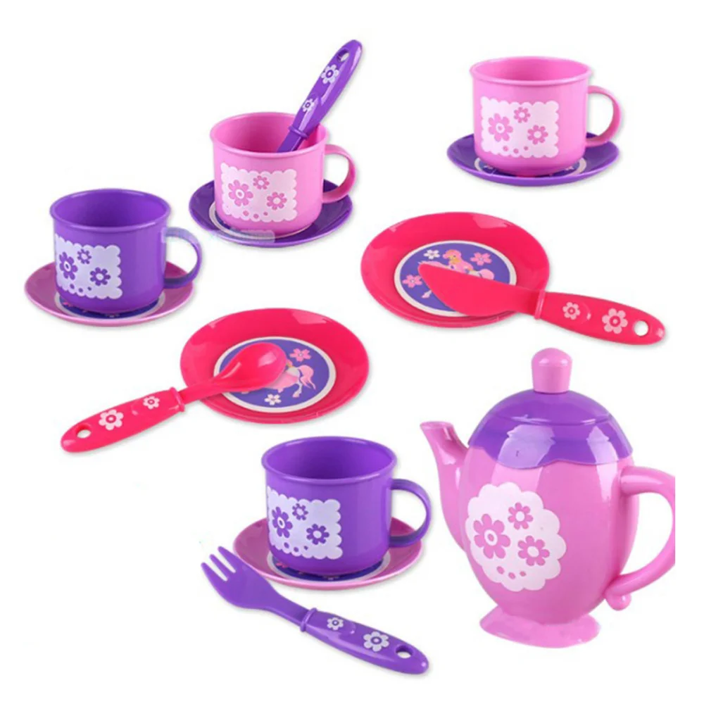 

15Pcs Tea Set Playset Pretend Play Set Mini Tea Things for Kids Boys Girls