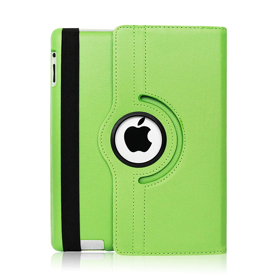 green Для IPad Air 2 Чехол для IPad 9,7 Air 1 чехол Крышка iPhone 5 SE 6 5th 6th поколения чехол 360 градусов вращающийся кожаный смарт-чехол - Цвет: green