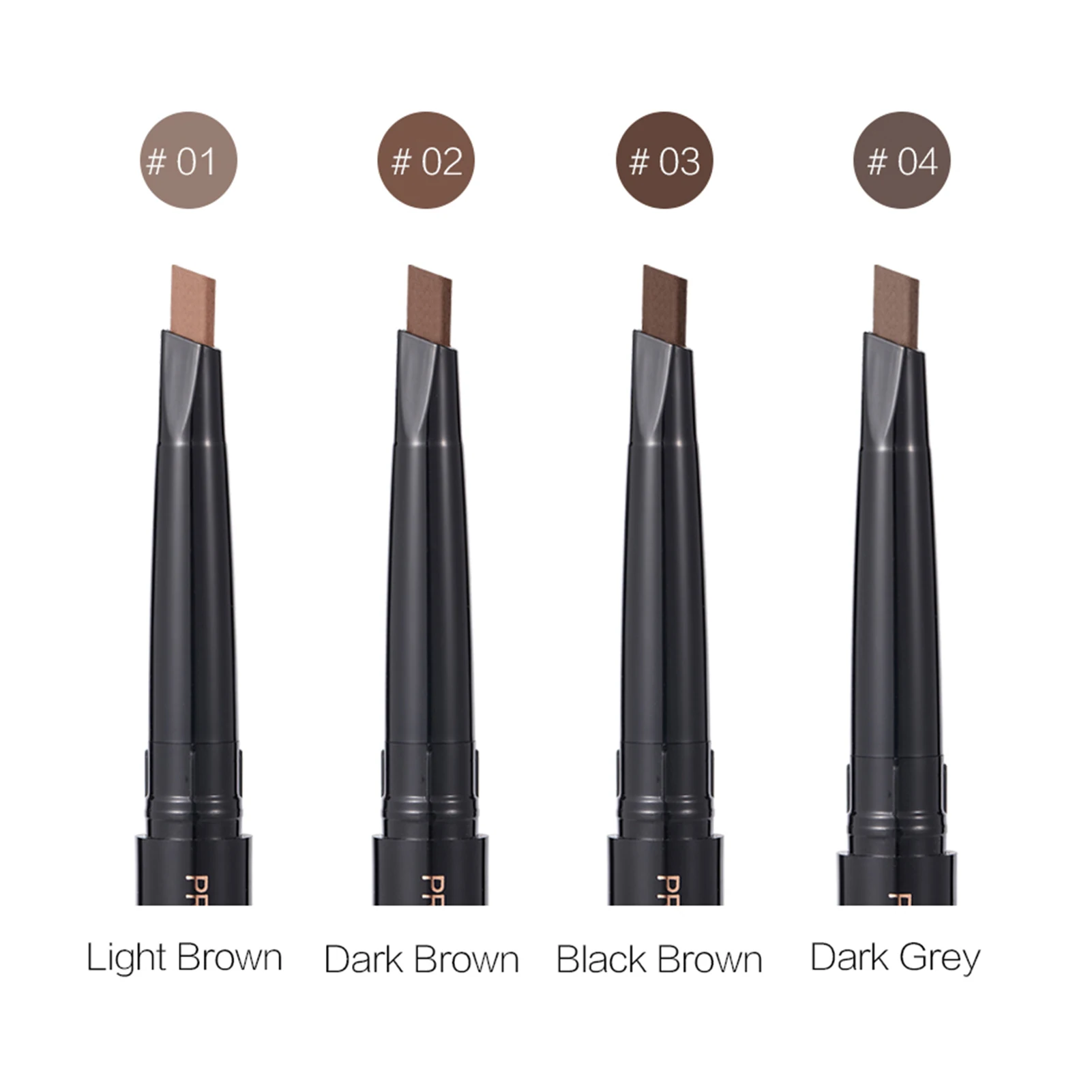 Темно серый карандаш для бровей вращающаяся дизайнерская кисть долговечная