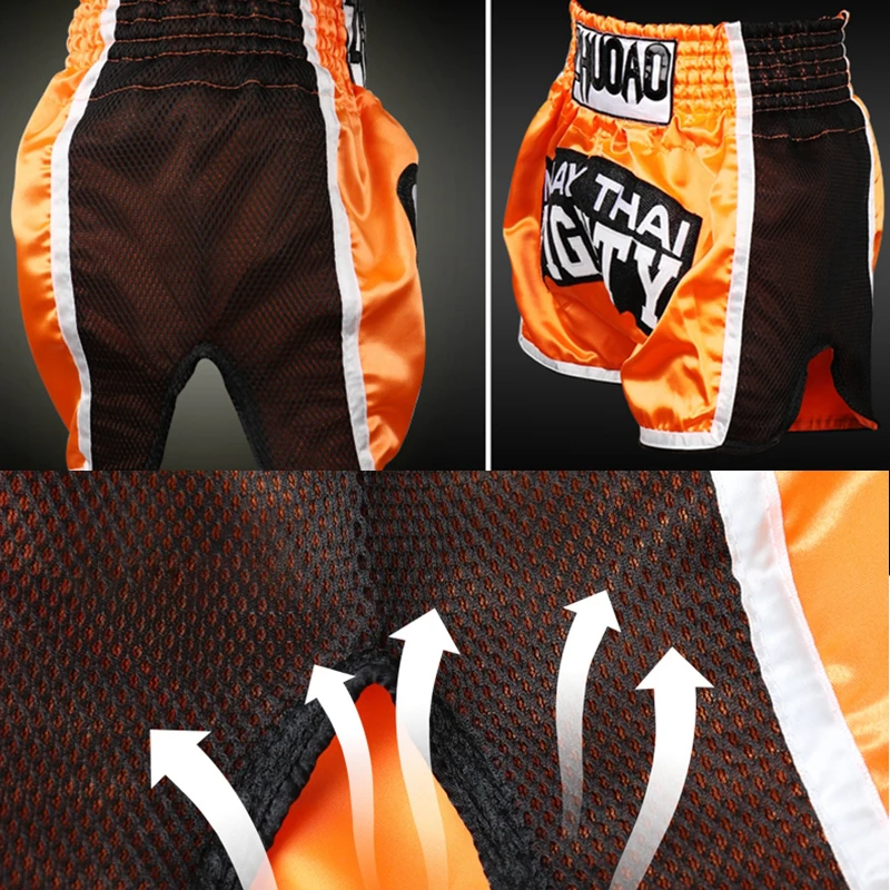 Шорты Muay Thai мужские с вышивкой спортивные бойцовские шорты для фитнеса