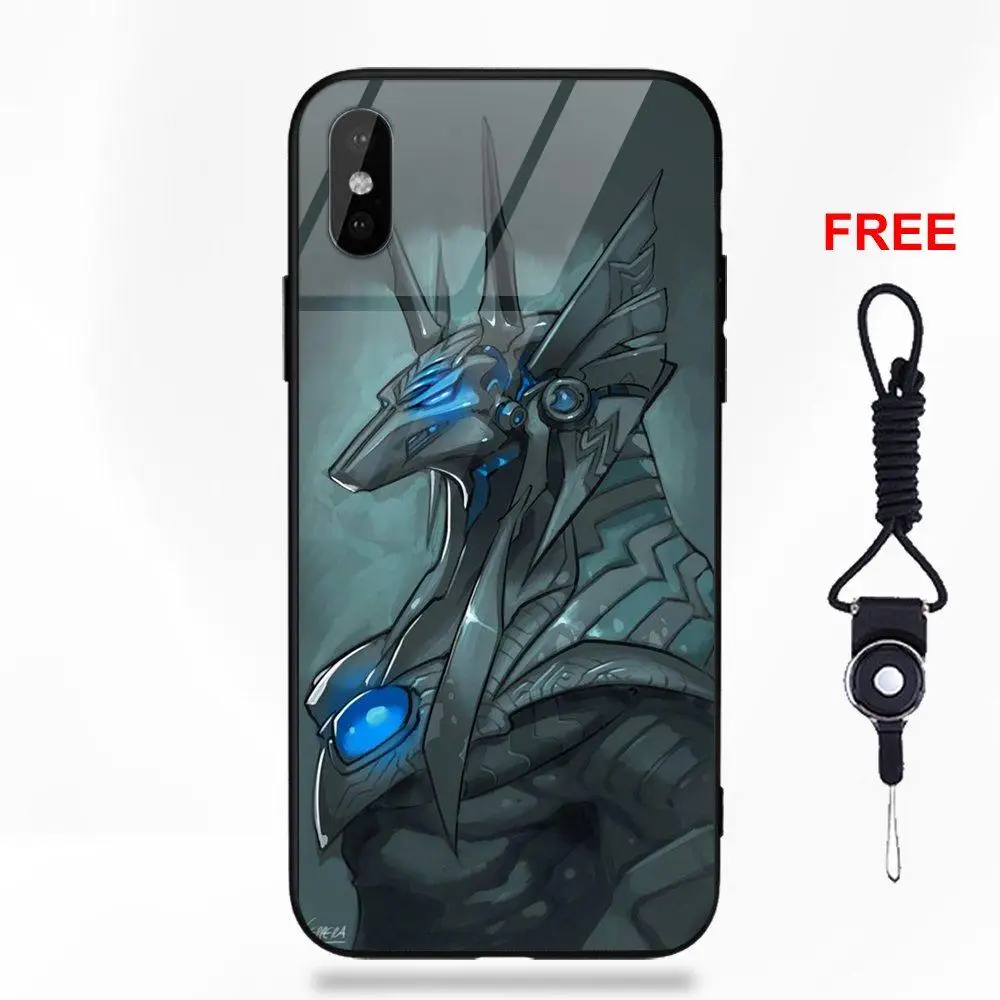 Egypt Anubis Drawing Tempered Glass For Galaxy S8 S9 Plus Redmi 5 Note 5A 6 Huawei Honor 7X P20 Lite Mate 10 Pro | Мобильные