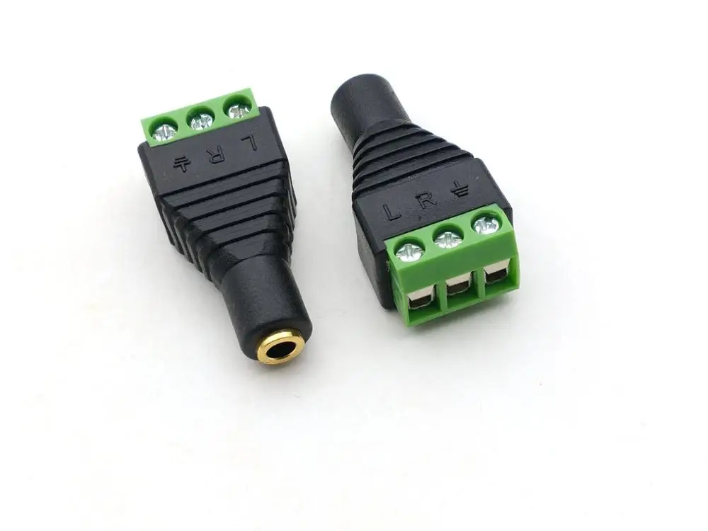 Позолоченный 2 5 мм стерео гнездовой разъем аудио терминал связующий адаптер |