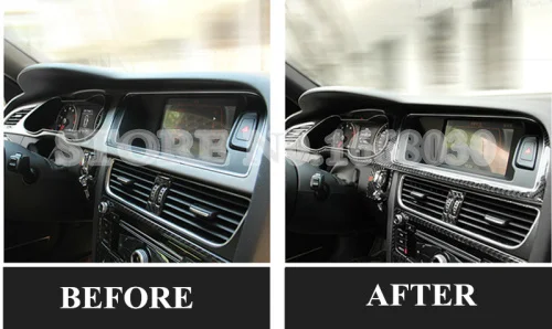 Консоль из углеродного волокна приборная панель литье крышка для Audi A5 S5 2008-2016 2 шт.