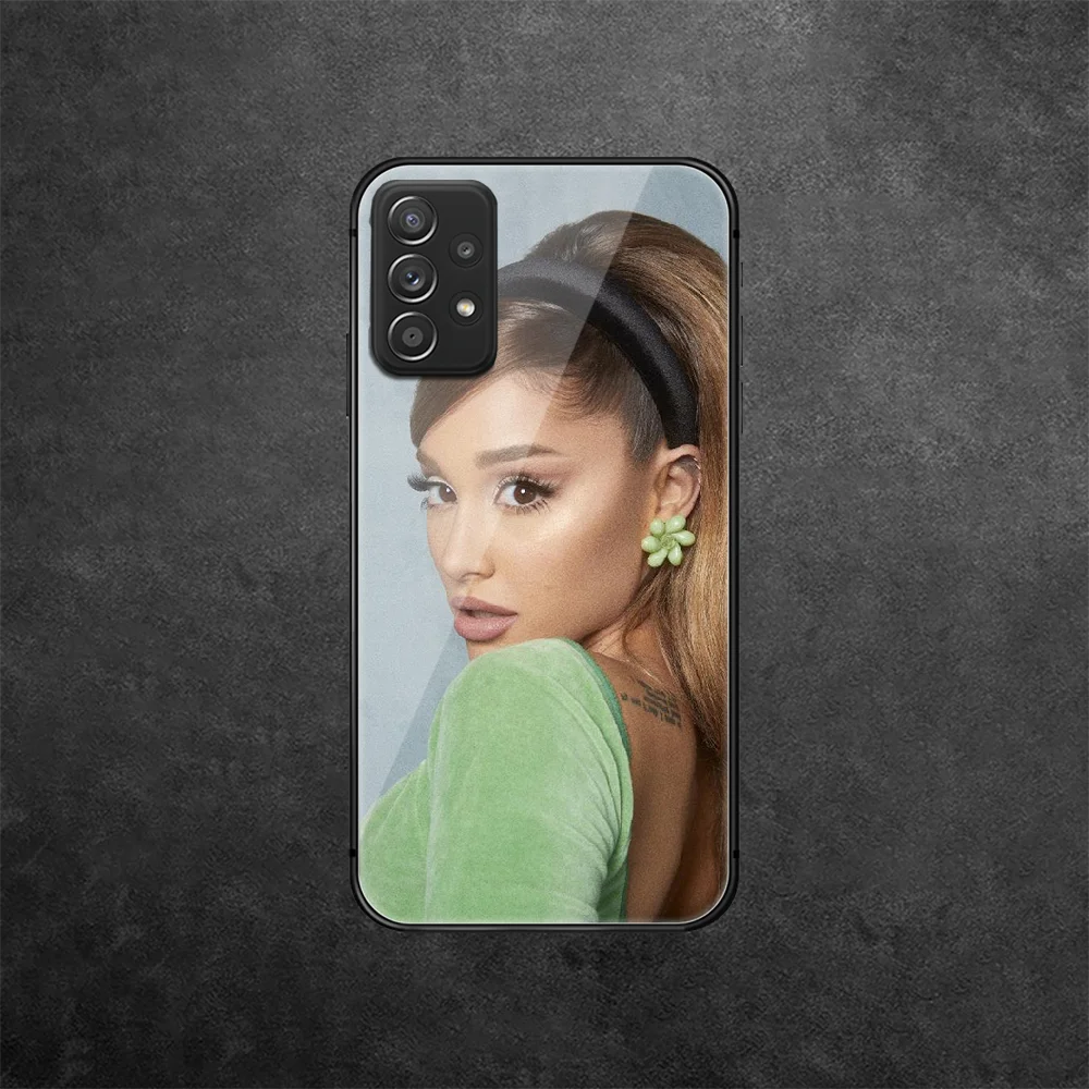 

AG Ari Arianas Grande Tempered Glass Phone Case Cover For Samsung Galaxy A 10 12 20 E 21 30 32 50 40 51 52 70 71 72 S Back Cell