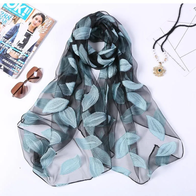 Шелковый шарф женский весна лето ветерок легкий чистый элегантный обёрточная