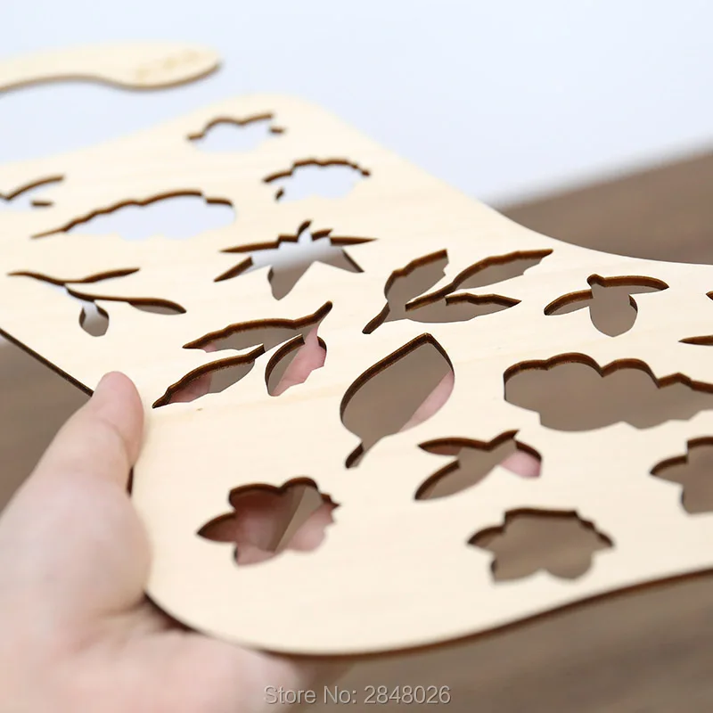 Пользовательские 2 шт деревянные лазерные осенние носки блокаторы 5 размеров