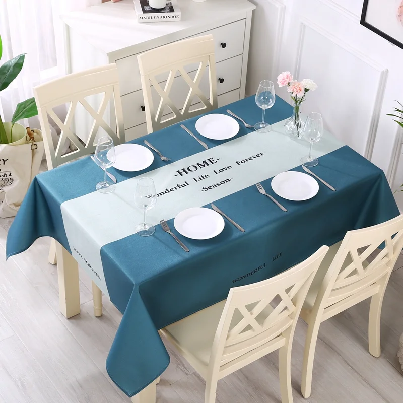 Новый продукт от QianTing цветная Водонепроницаемая скатерть с принтом из имитации
