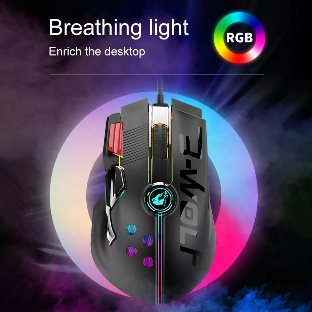 

M2 11 Buttons USB Wired 6 Gears 12000 DPI RGB Macro Definition Gaming MouseMice for Gamers Office Accessories