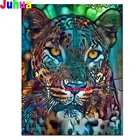 Дикий Тигр diy Алмазная картина Леопард картинки с животными для вышивки со стразами камни в форме ромба круглый дрель мозаичная картина, выполненная в технике Настенный декор