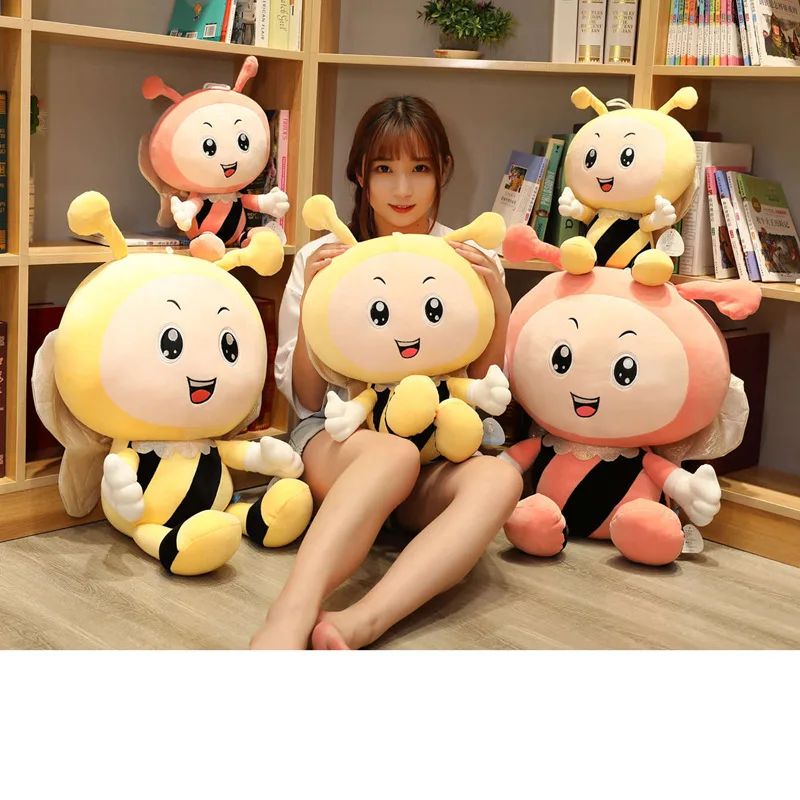 

Plush Bee Toys Cute Soft Stuffed Bee Pillow Toy Christmas Gift