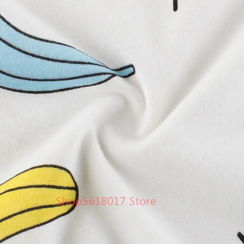 

Kids Girls T Shirt Print Banana Summer Boys Cotton Tops Toddler Tees Clothes Children Clothing Cartoon T-shirts Short Sleeve