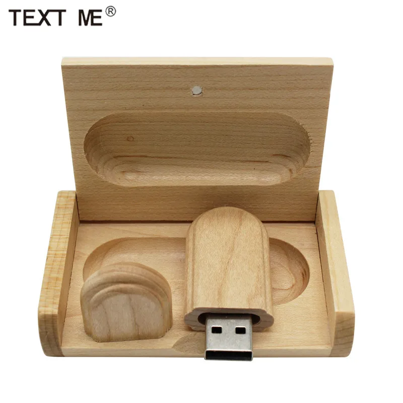 TEXT ME Бесплатная доставка по индивидуальному заказу логотип дерево usb + коробка