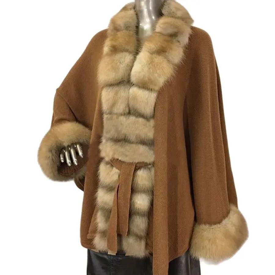 

Fur Cardigan Women Fashion Rex Rabbit Fur Sweater 2021 Mid-Length Coat High Quality