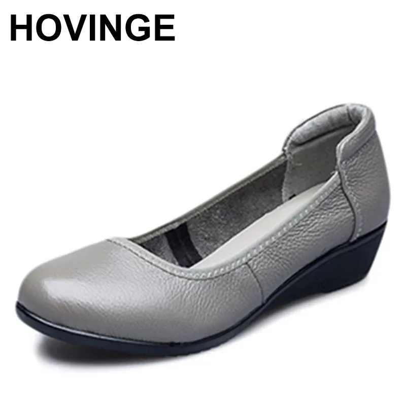 

HOVINGE женские туфли ручной работы из натуральной кожи в стиле ретро кожаные туфли большого размера замшевые кожаные туфли на плоской подошве