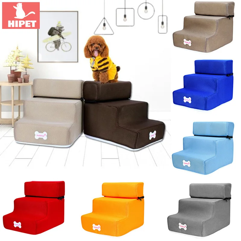 3 шага собака Лестницы съемный щенка собаки кровать анти скольжения моющиеся с