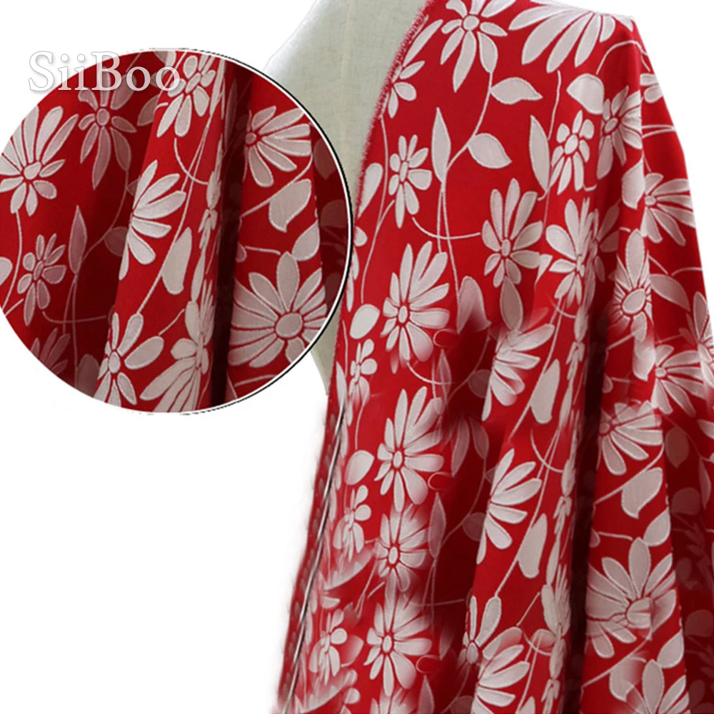 Американская пасторальная красно желтая фиолетовая Цветочная жаккардовая