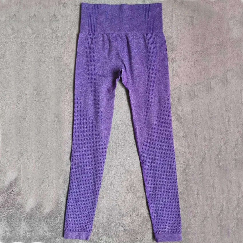 CB1063 purple pant Новинка, 9 цветов, набор для йоги, Vital, бесшовные леггинсы, спортивный бюстгальтер+ женские леггинсы для бега, спортзала, высокая талия, спортивный костюм для фитнеса - Цвет: CB1063 purple pant