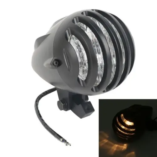

Black Aluminum Invader Head Light For Harley Choppers Softail Sportsters