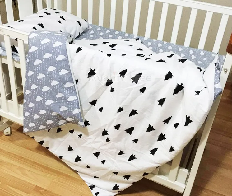 

Fitted sheet baby Hot Crib Bed Linen 3pcs Baby crib Bedding Set Include Pillow Case+Bed Sheet+Duvet Cover Without Filling