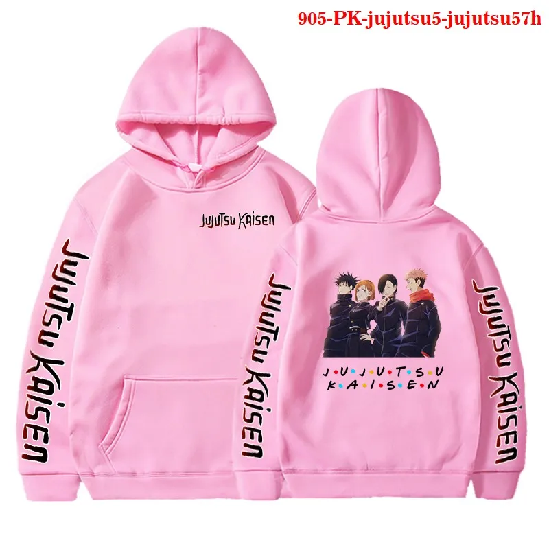 

plus size winter clothes sweatshirt women oversized harajuku hoodie korean style streetwear tops print jujutsu kaisen Pullovers