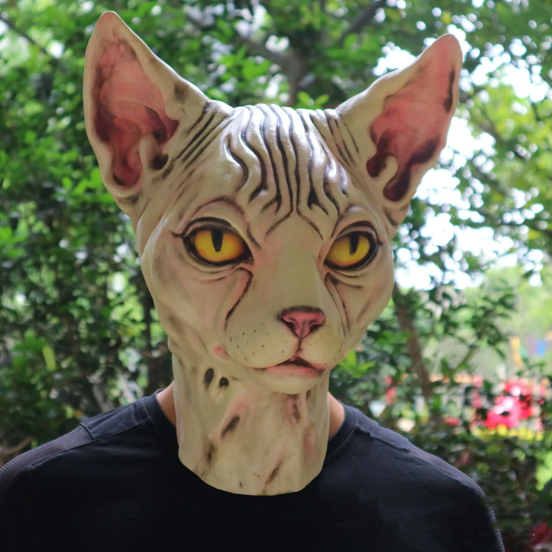 Кошка без шерсти шлем для косплея Nekomata Cos полная маска для Хэллоуина Prop кино развлечения крутая игра Prop Прямая поставка