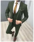 Мужской облегающий костюм из 3 предметов, мужской Блейзер, смокинг, мужской деловой пиджак + жилет + брюки