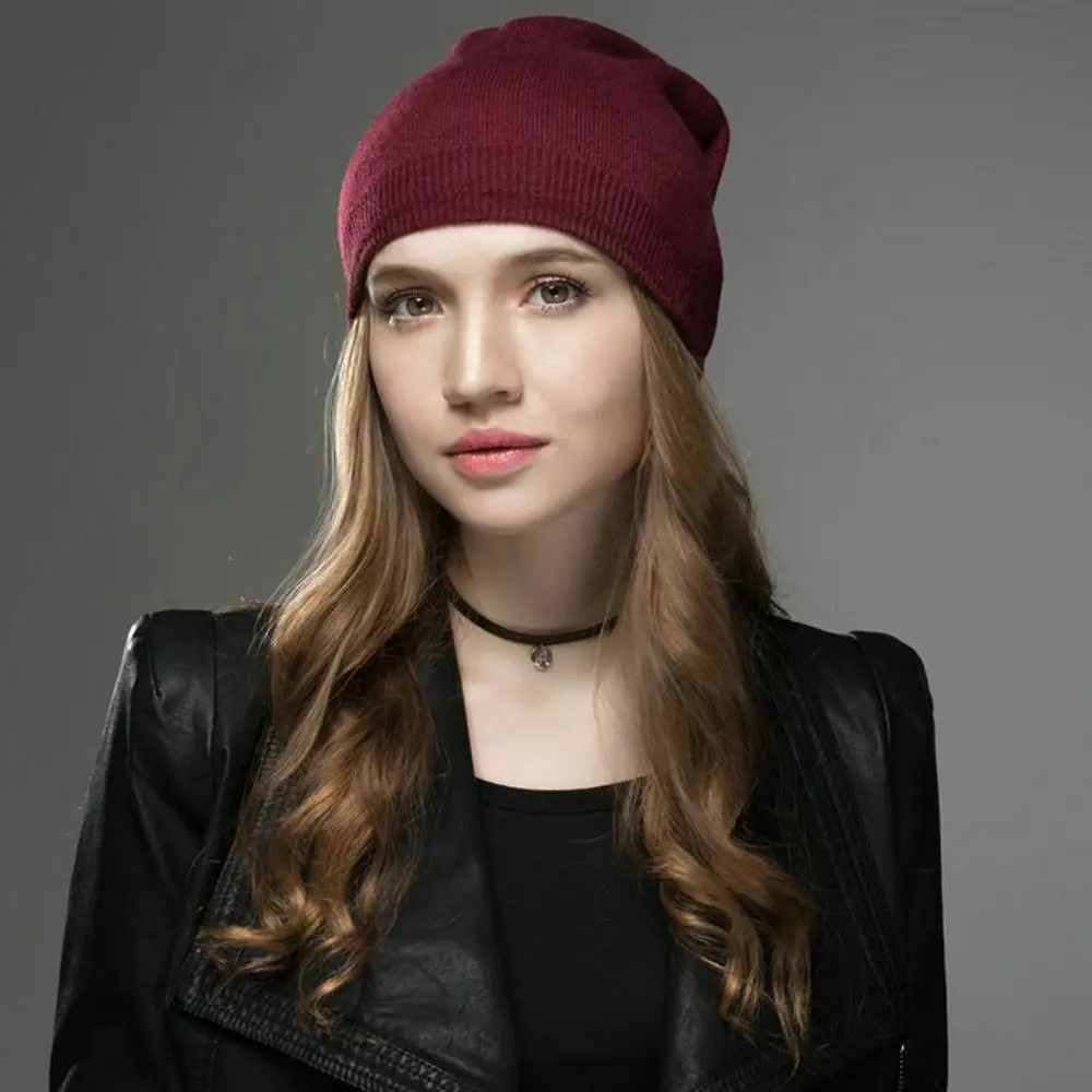 Плиссированная вязаная шапка жаккардовый купол меховые ухогрейки теплая зима