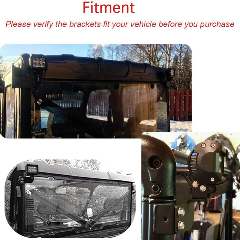 1 пара задняя крыша рулонная клетка светодиодный Запасной свет крепление скобы