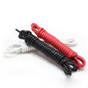 1 Pair Leather Shoelaces Cotton Waxed Shoelaces Round Shoe laces Boot Shoes Laces Waterproof Leather in India