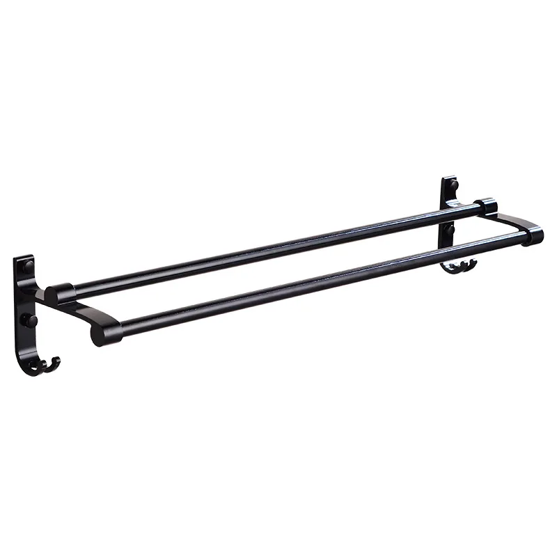 Bathroom fixture Alumimum Towel Rack Single Bar Parallel Bars Hole Punched Storage Shelf | Обустройство дома