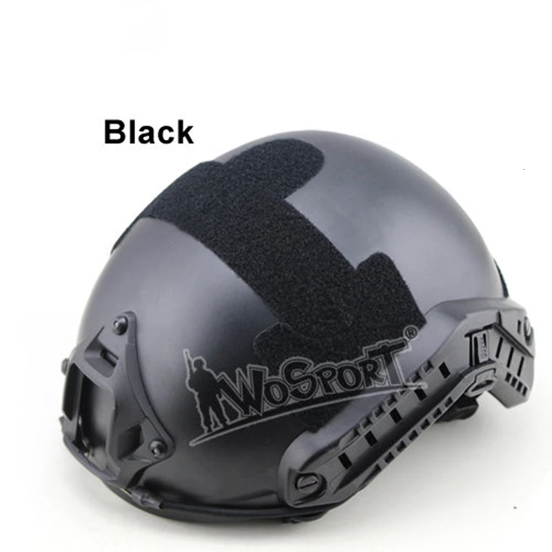 MH BK Страйкбол MH/PJ камуфляж ABS спорт OutdoorTactical Быстрый Шлем с NVG крепление направляющей встроенный циферблат внутренний комплект размер L - Color: MH BK