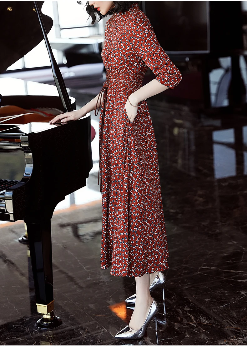 Spring Summer Dress Women Clothes 2020 Korean Vintage Printing Long Beach Women's Dresses Boho Bandage ZT2060 | Женская одежда