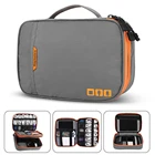 Двухслойный органайзер для электронных аксессуаров, утолщенная сумка для кабеля, портативный чехол для жестких дисков, кабелей, зарядки, Kindle, iPad mini