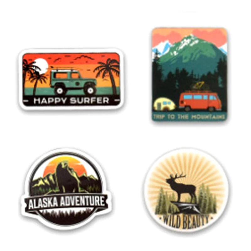 

50PCS Camping Landscape Stickers Outdoor Adventure Travel Waterproof Sticker