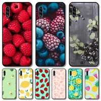fruit phone case hull for samsung galaxy m 10 20 21 31 30 60s 31s black shell art cell cover tpu