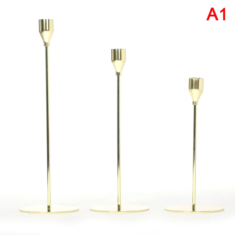 

Европейский металлический подсвечник, простой золотой Свадебный декор