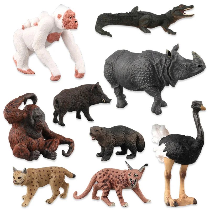 9 Стиль моделирование шимпанзе/носорога/Страусиная модель статуэтки