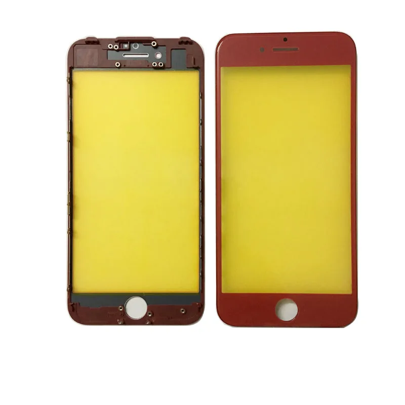Для iPhones 7 7plus красная рамка со стеклянной рамкой ЖК-экран Сенсорная панель