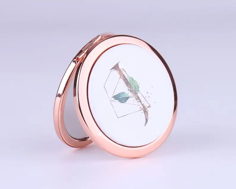 Индивидуальное карманное зеркало с инициалами подарок для подружки невесты