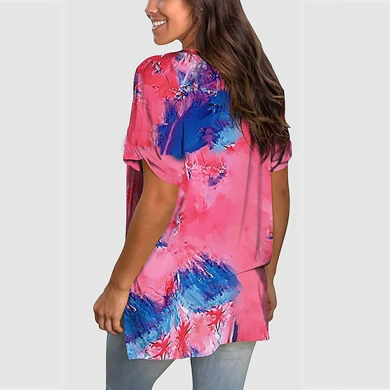 

New 2021 Women's T-Shirt Loose Soft Stretch Large Size Female Tops Loose Casual Trend V-neck Tees