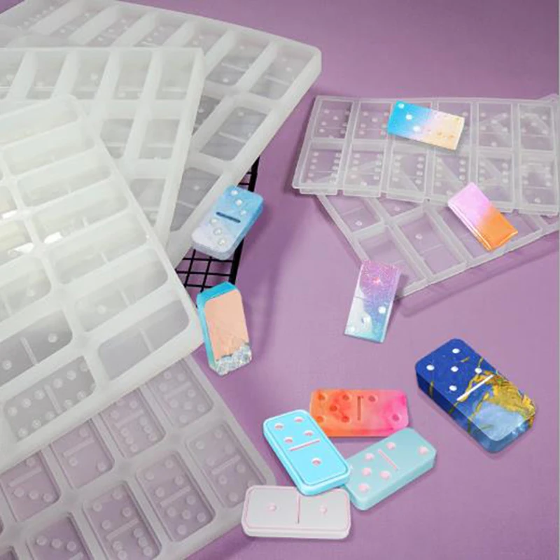 

Handmade Resin Domino Silicone Molds Jewelry Accessories Making Epoxy Resin Craft Cabochons Board Charms DIY Resin