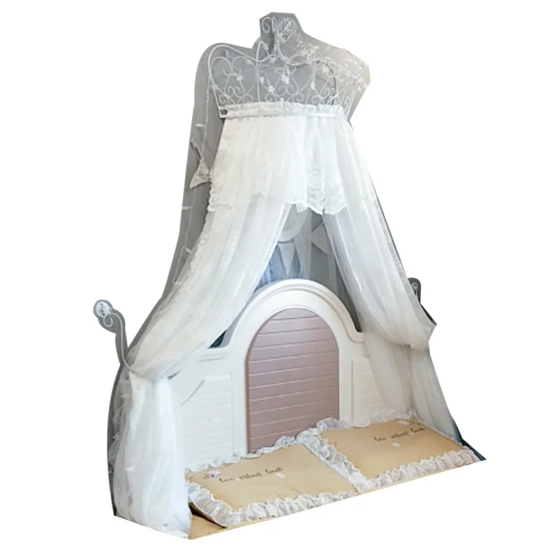 

Bed curtain princess wind gauze nets children's room Nordic homestay white bed curtain decoration bedside yarn Nordic wind house