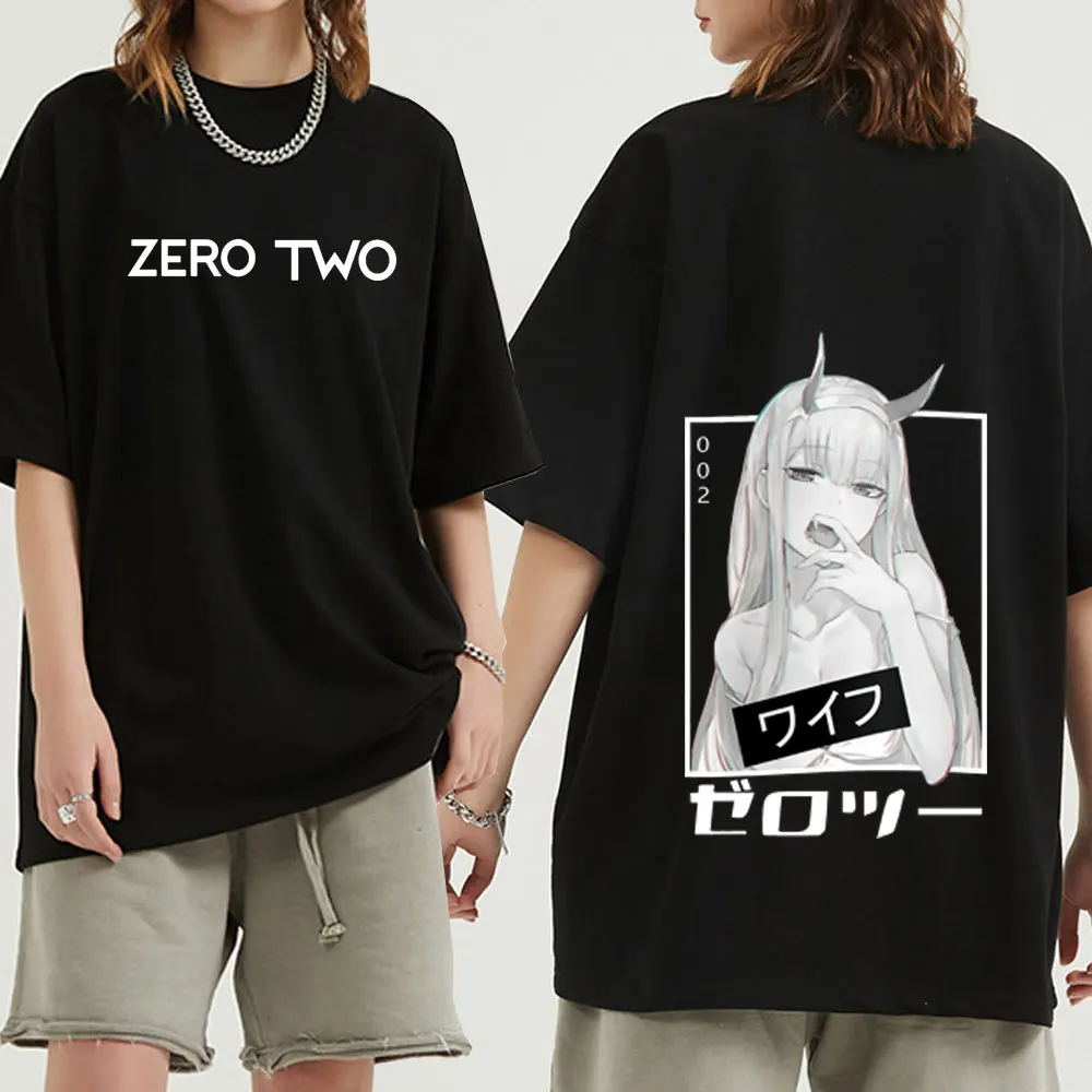 

Zero Two From Darling In The Franxx New Design Men's Women T Shirt Clothing Short Sleeve T-shirt Funny Anime Streetwear Tees Top