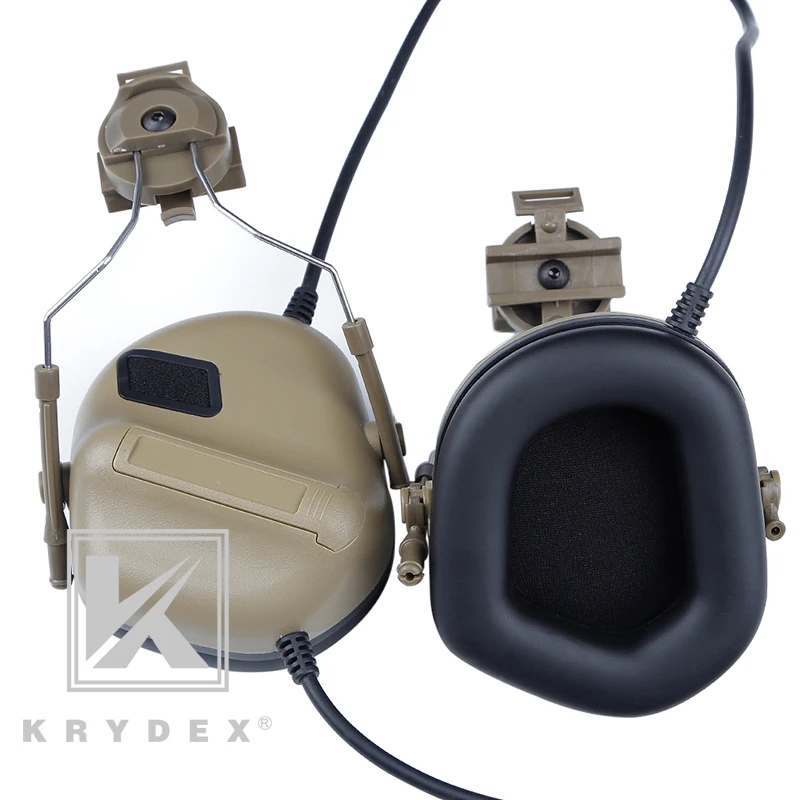 KRYDEX Peltor Comtac наушники для связи W/ Rail Adapter быстрого шлема тактическая гарнитура +