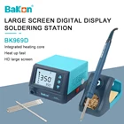 Паяльная станция Bakon BK969D, 65 Вт, цифровой парольный замок, Электрический паяльник T12 BGA для переделки сварочных работ, бесплатная доставка