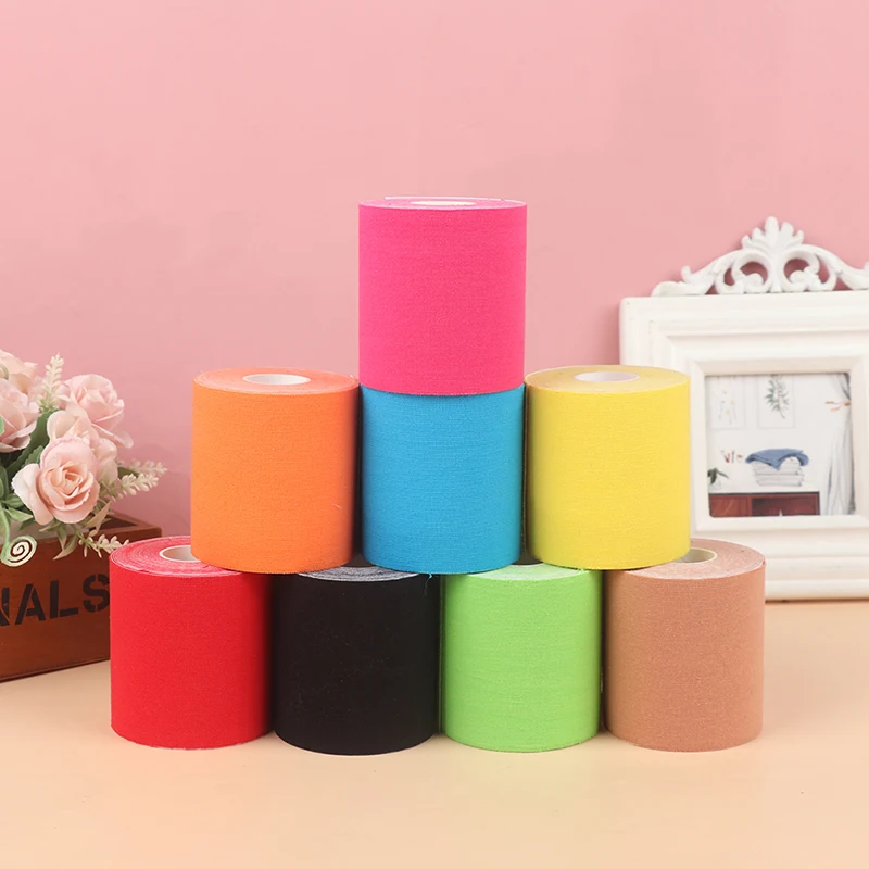 Водонепроницаемая дышащая хлопковая кинезиологическая лента 5 м Спортивная