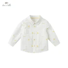 DBX17496, демисезонная Модная рубашка с мультяшным принтом для маленьких мальчиков, топы для малышей, детская одежда высокого качества